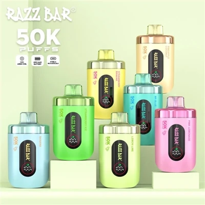 RazzBar 50000 pufuri de nicotină 2% 5% Vape de unică folosință cu ridicata De...